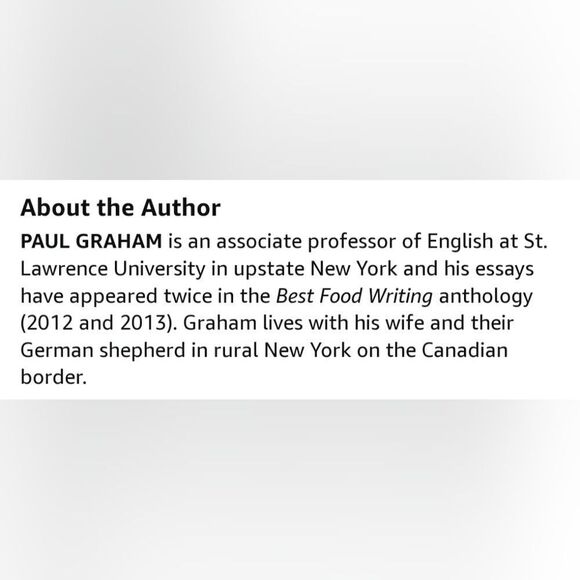 In‎ Memory Of Bread: A Memoir By Paul Graham Hardcover Book - Picture 3 of 9